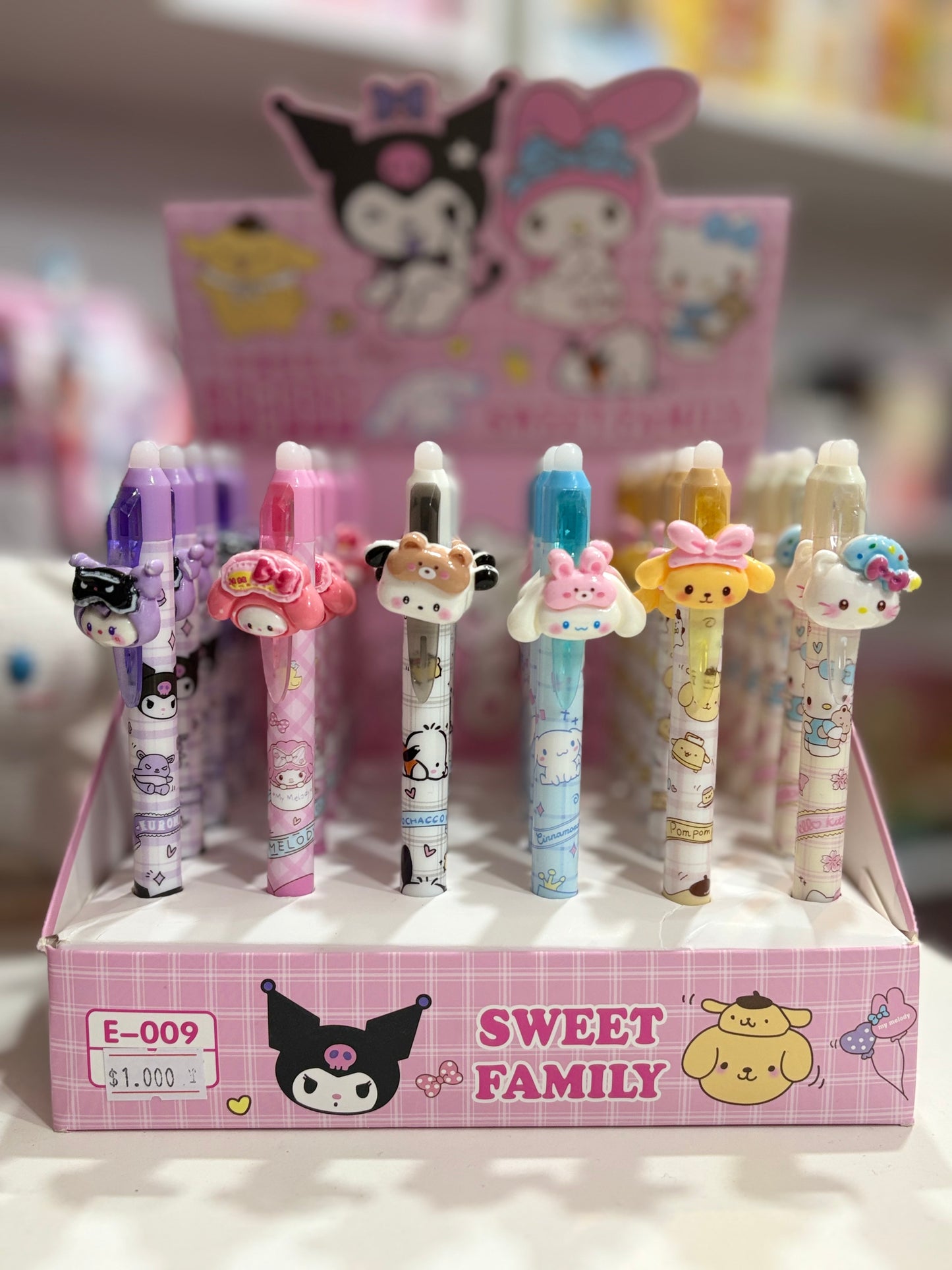 Lapiceras Borrables Sanrio