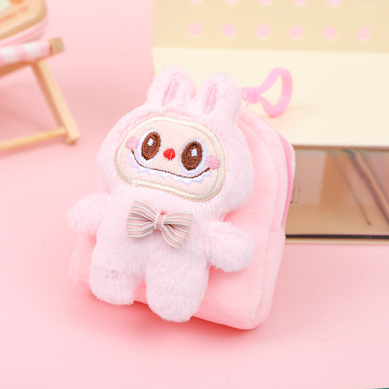 Monedero de Peluche Estilo Mochila La Bubu 🎒🐻✨
