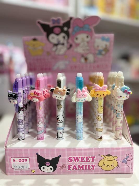 Lapiceras Borrables Sanrio
