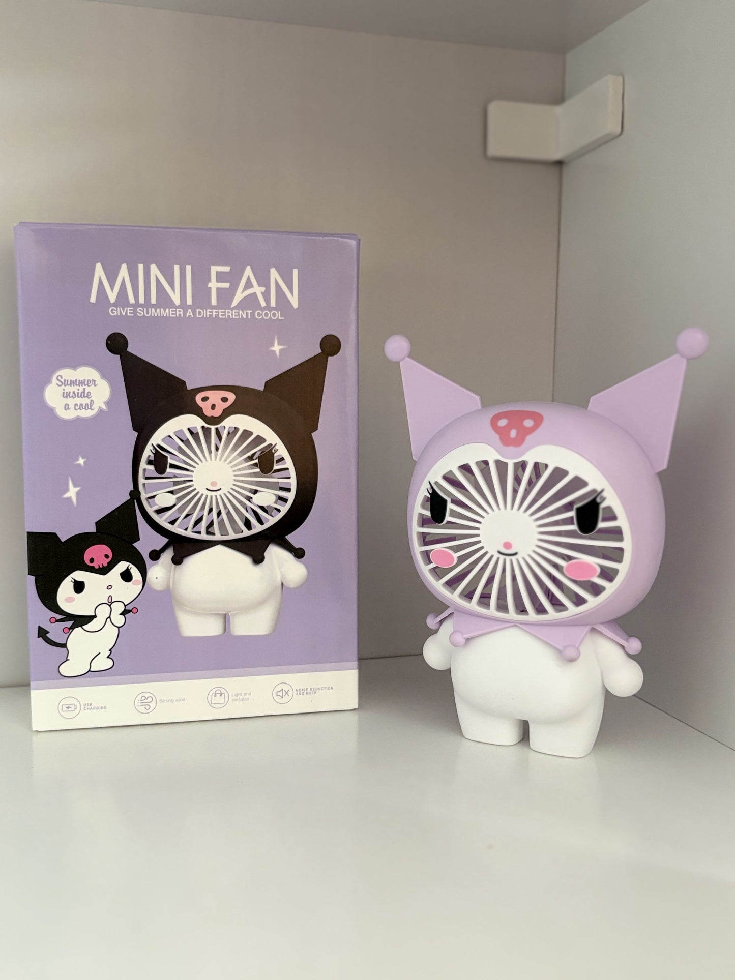 Ventilador Recargable Kuromi