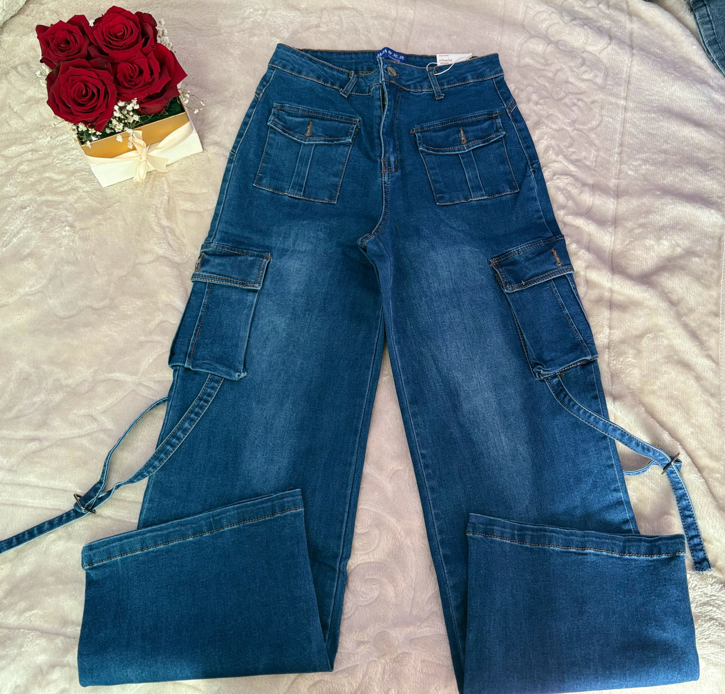 Pantalón Cargo Azul