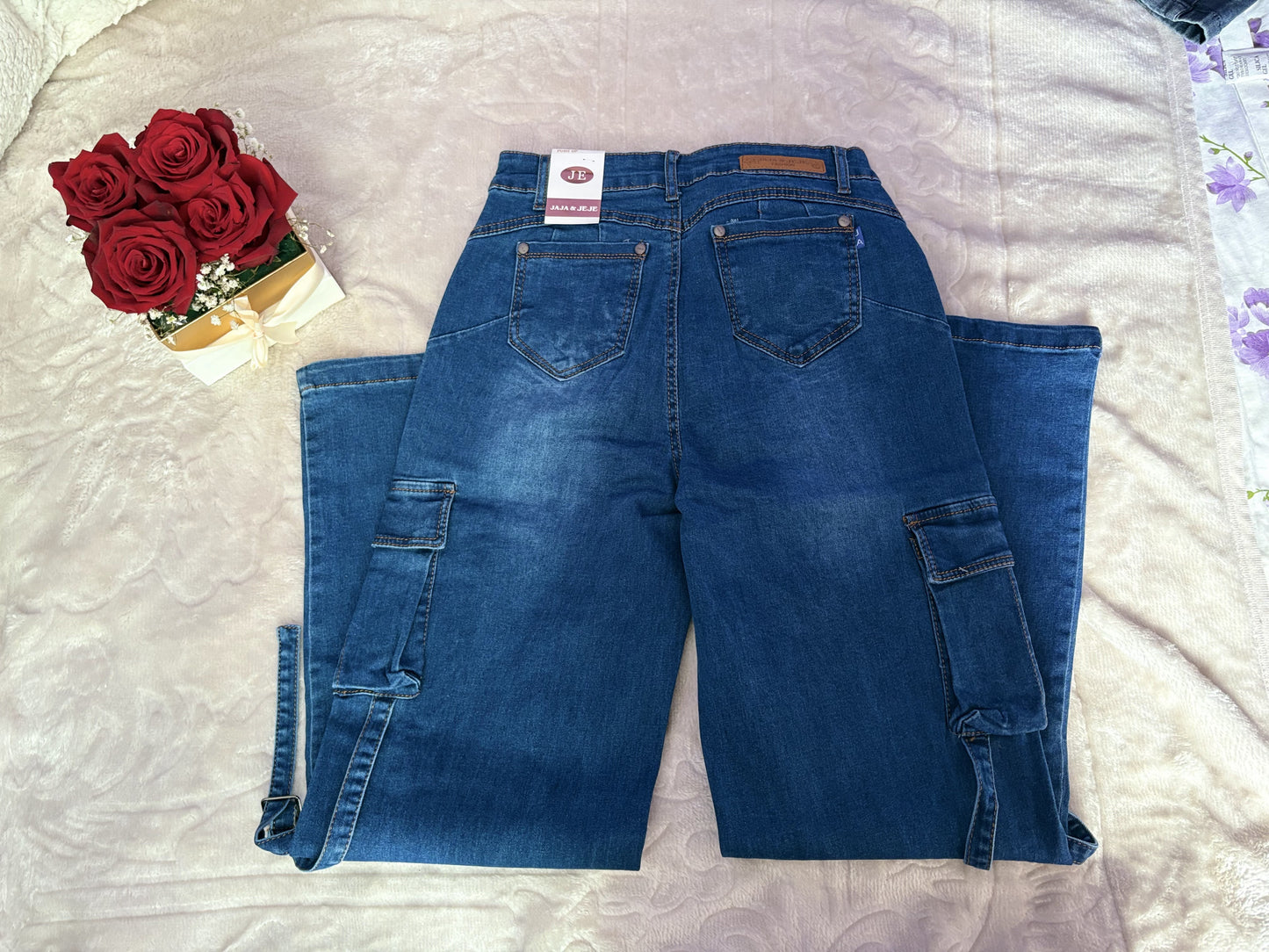 Pantalón Cargo Azul
