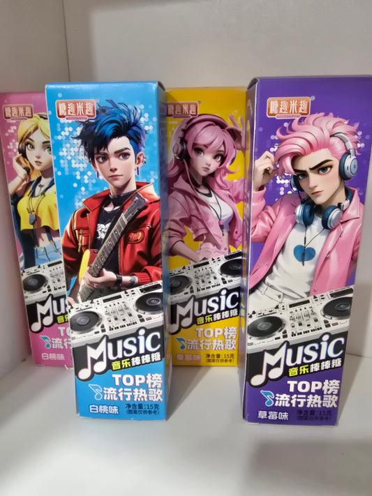 Caramelo forma de guitarra